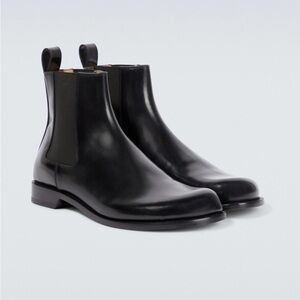 Loewe Black Campo Leather Chelsea Boots